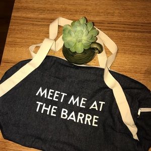 SOLD. Meet Me At The Barre gym bag